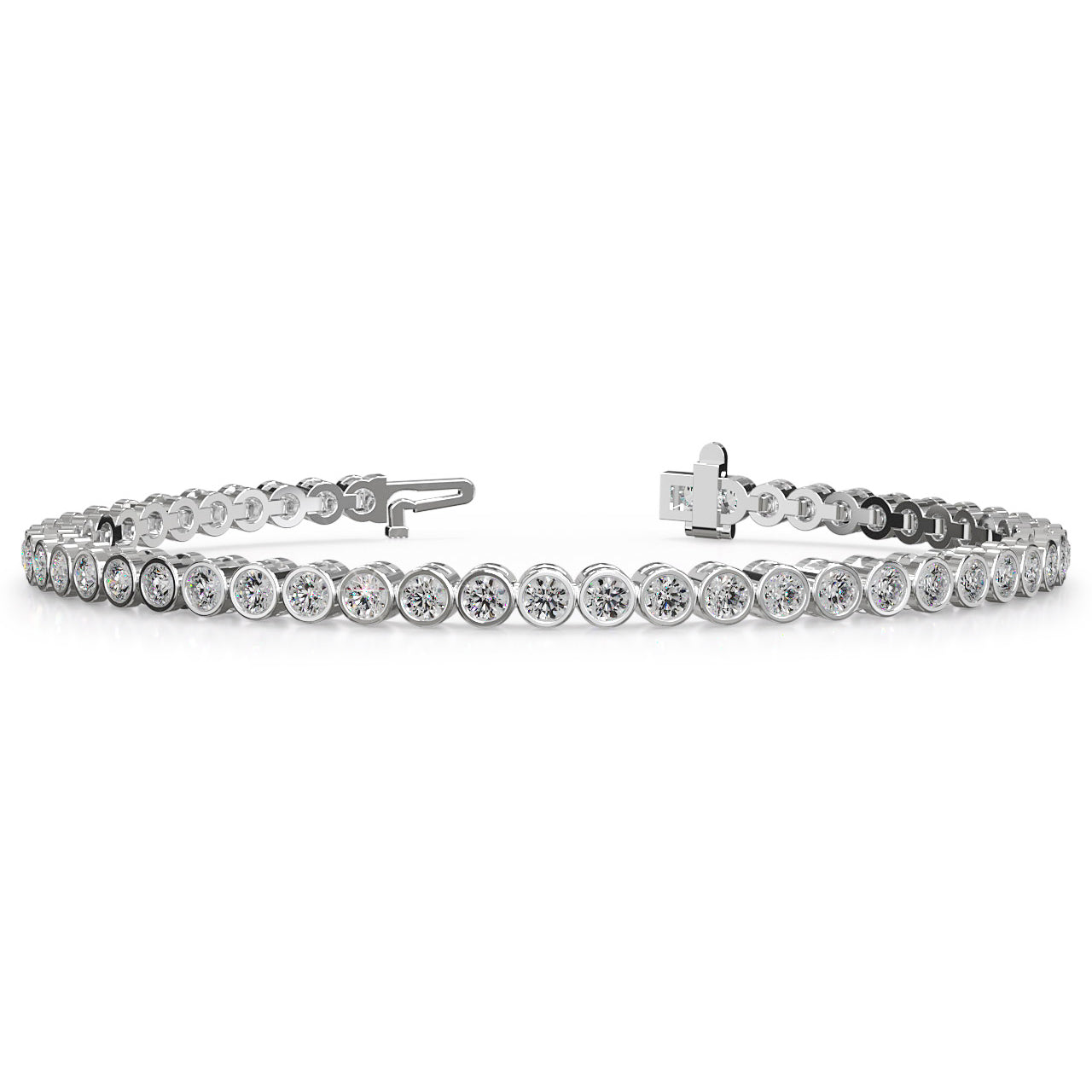 T051222W - Tennis-Bracelet 14KW 67RD-2.00CT