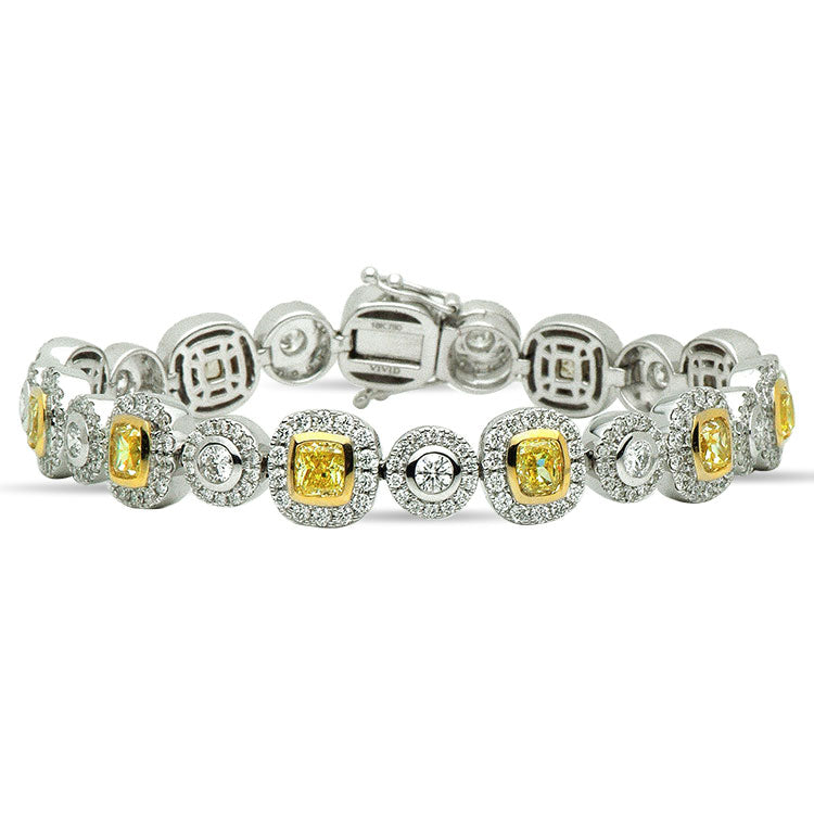 18KWY Yellow Diamond Bracelet