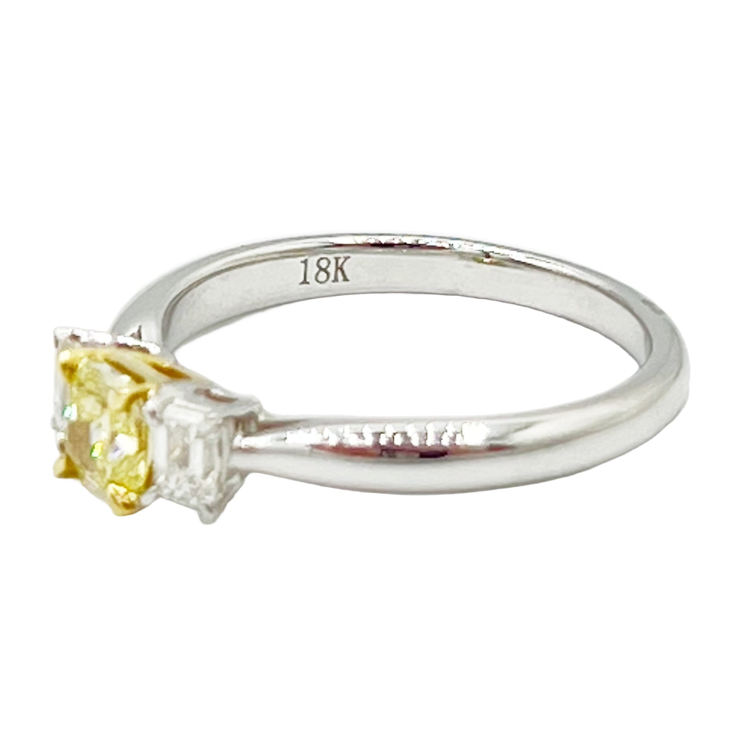 Handmade 18K Yellow Diamond Ring, 0.45ct