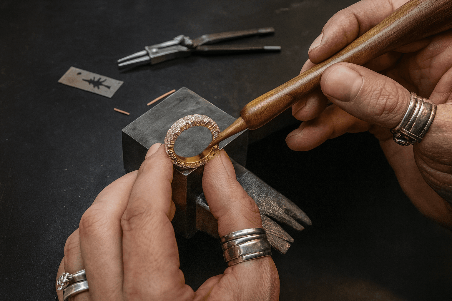 Jeweler at the workbench