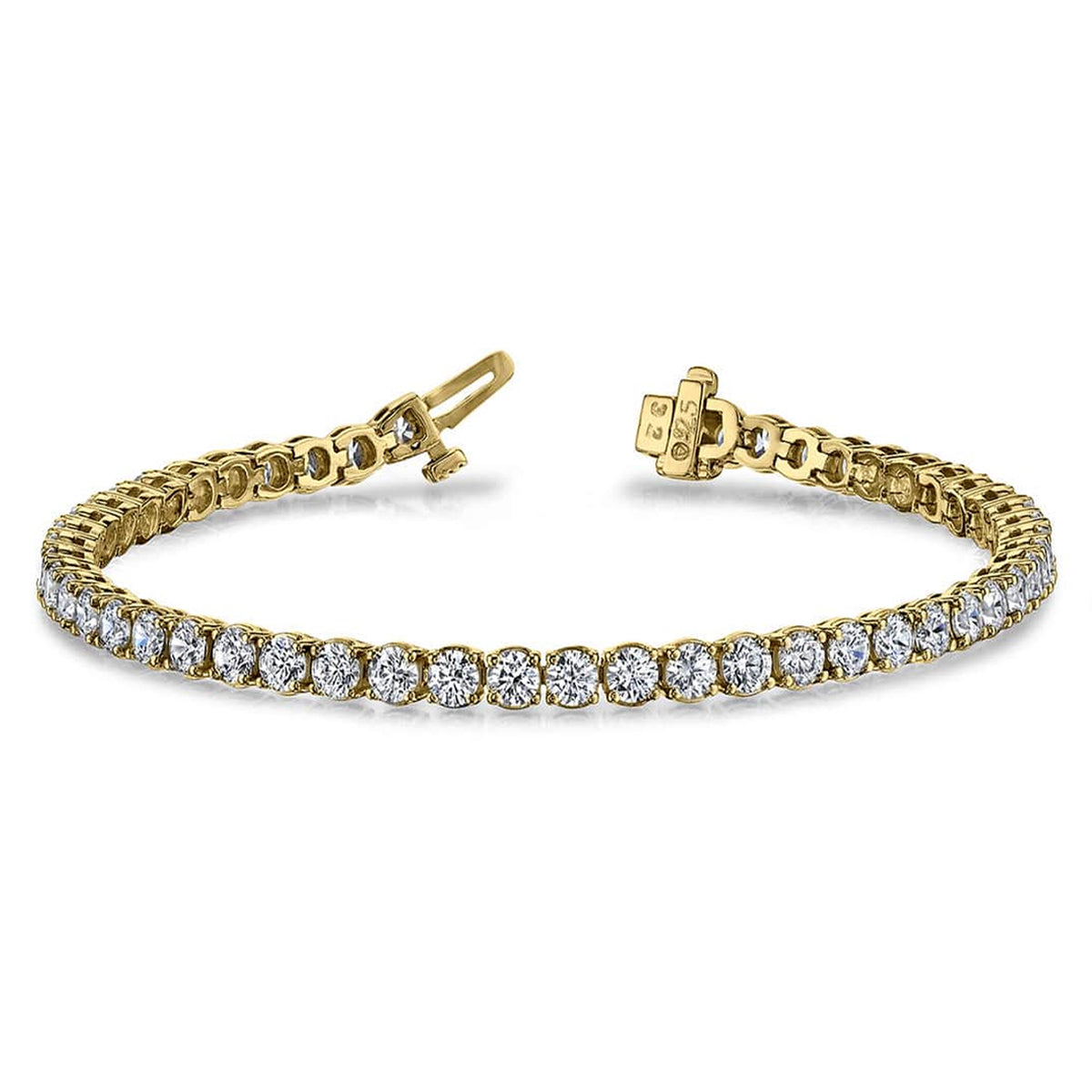 14K Yellow Gold Diamond Tennis Bracelet, 2ct