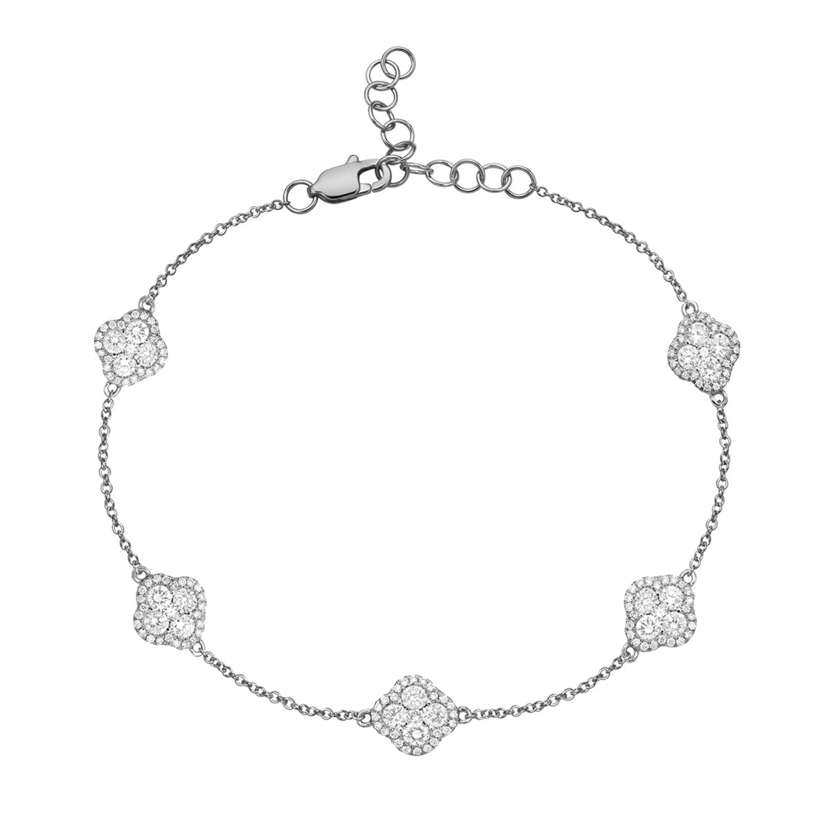 AB153510B - Bracelet 14KW/5.1G 20RD-1.41CT 105RD-0.50CT