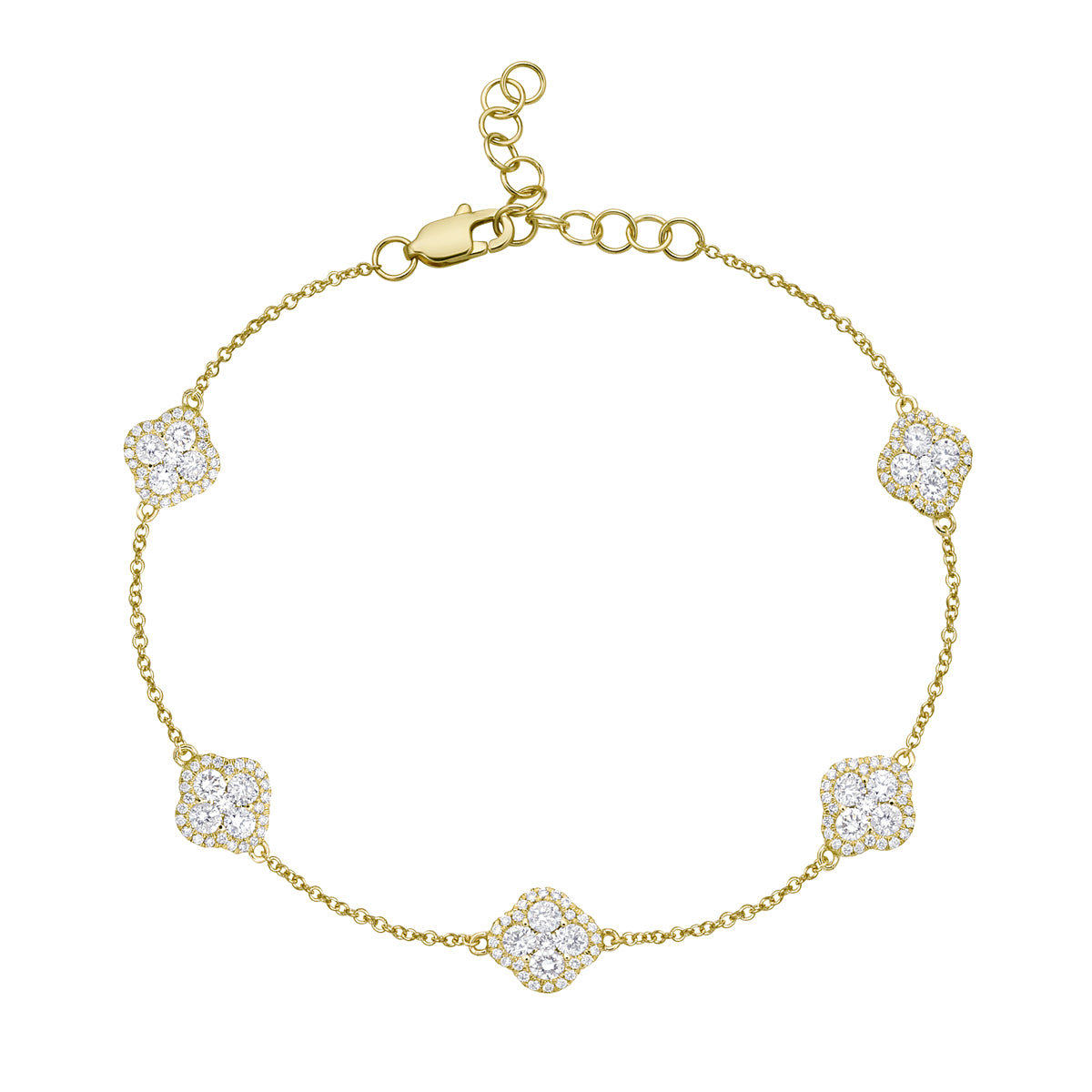AB153510BY - Bracelet 14KY/5.4G 20RD-1.41CT 105RD-0.50CT