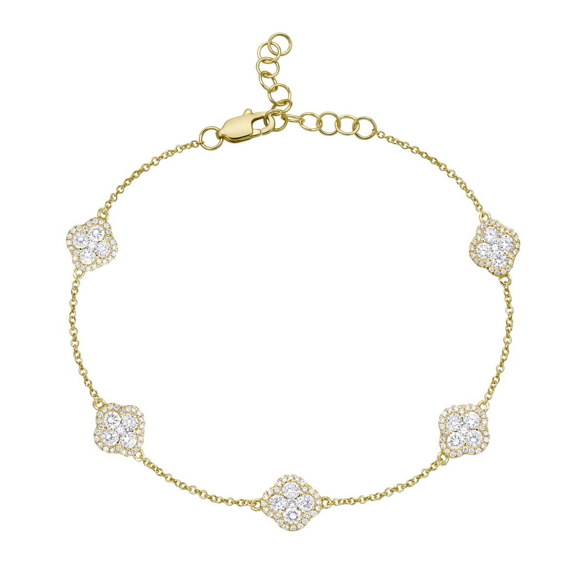 AB153510BY - Bracelet 14KY/5.4G 20RD-1.41CT 105RD-0.50CT