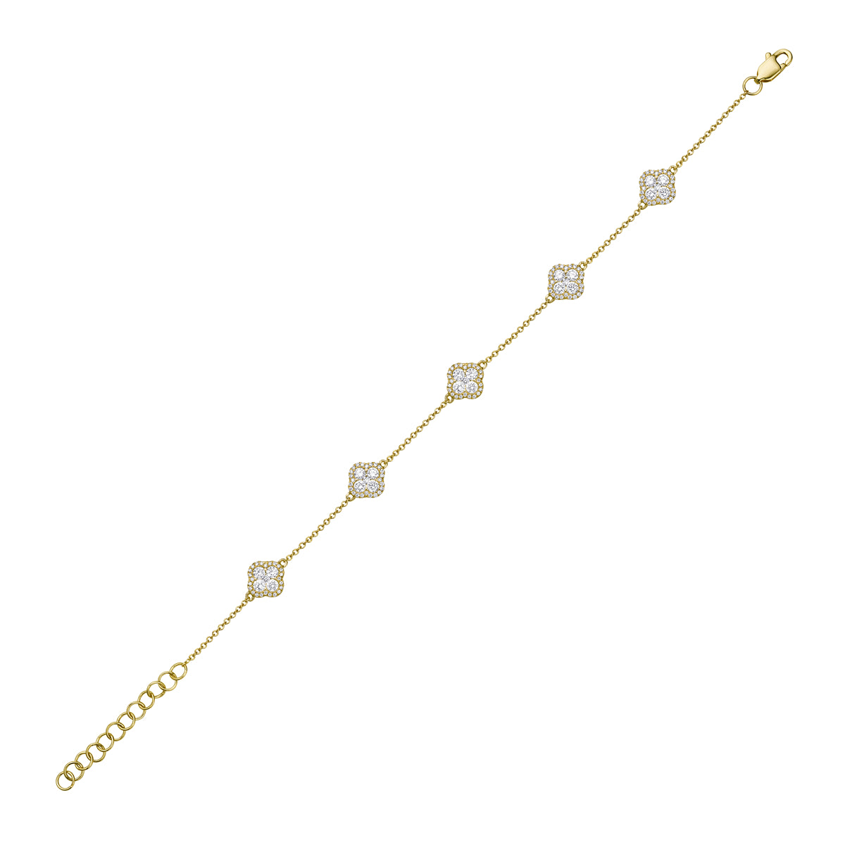 AB153510BY - Bracelet 14KY/5.4G 20RD-1.41CT 105RD-0.50CT