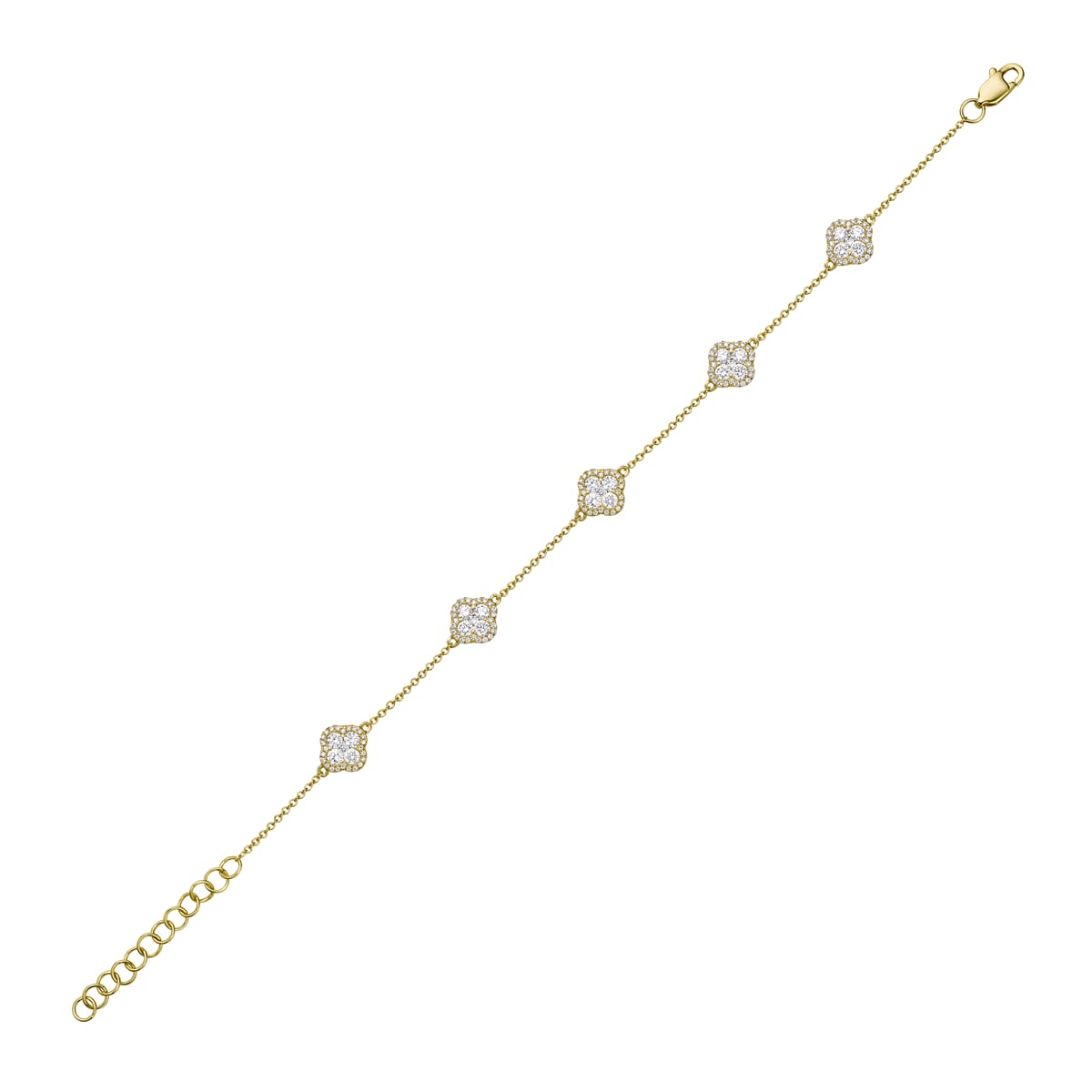 AB153510BY - Bracelet 14KY/5.4G 20RD-1.41CT 105RD-0.50CT