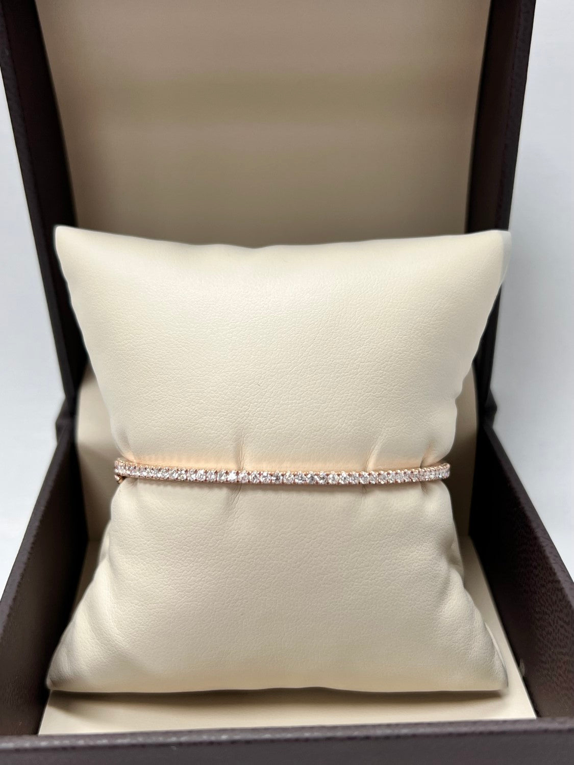 18K Rose Gold Diamond Bangle, 1.78ct