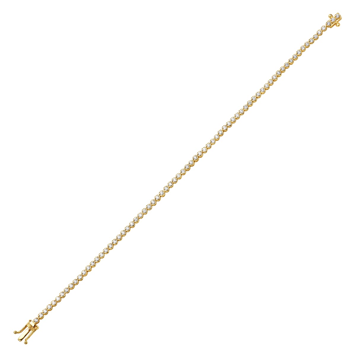 14K Yellow Gold Diamond Jamie Tennis Bracelet, 1ct