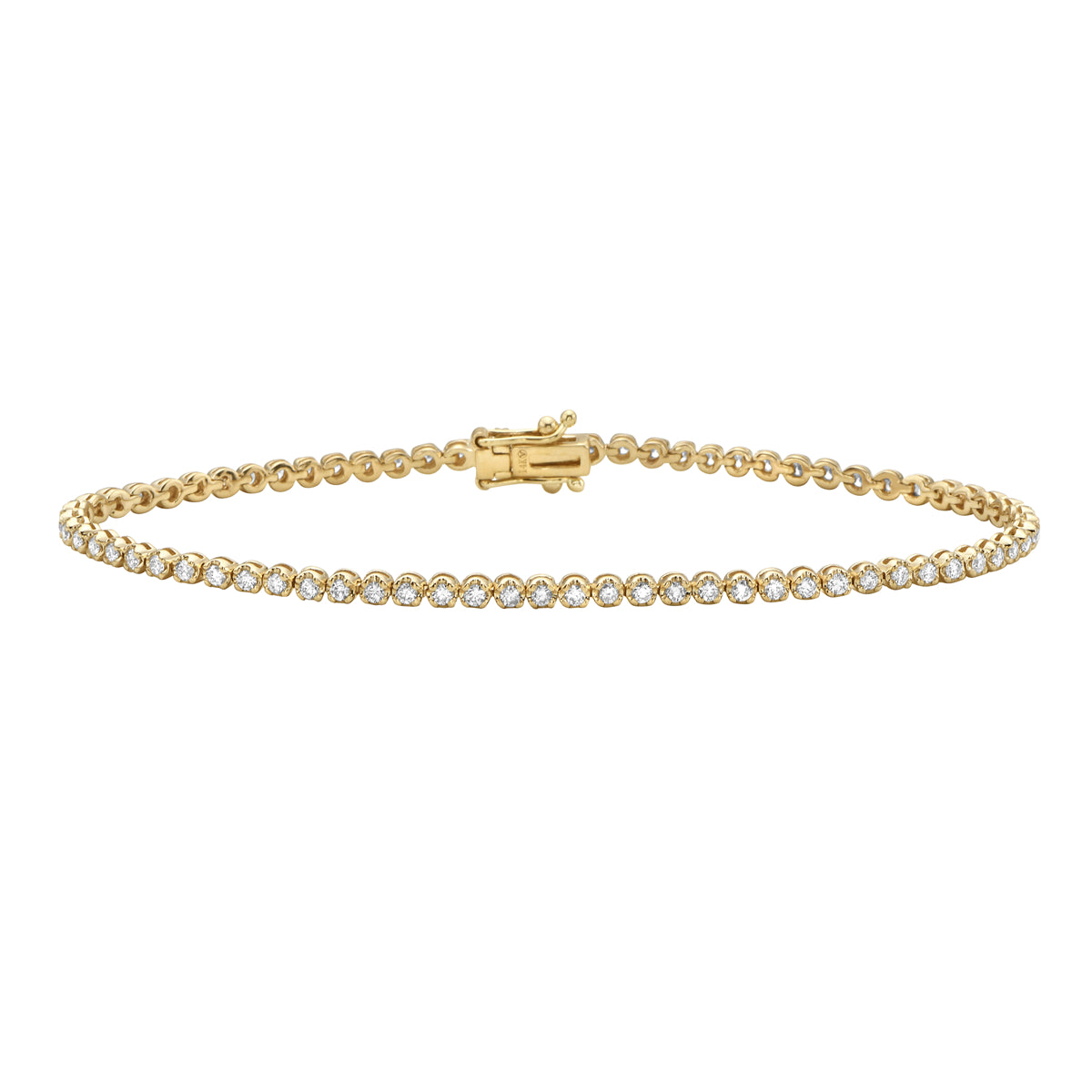 14K Yellow Gold Diamond Bracelet, 0.93ct