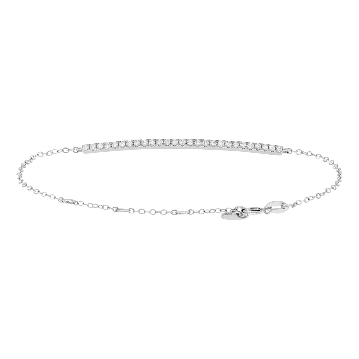 14K White Gold Diamond Bracelet, 0.45ct