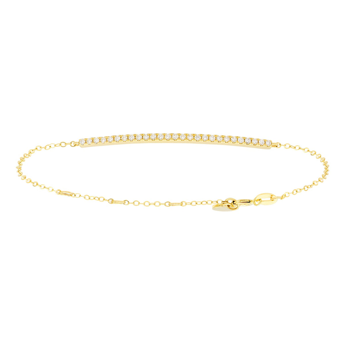 14K Yellow Gold Diamond Bracelet, 0.45ct