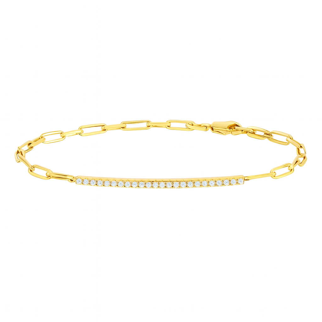 AB154389PY - Bracelet 14KY/2.4G 27RD-0.27CT