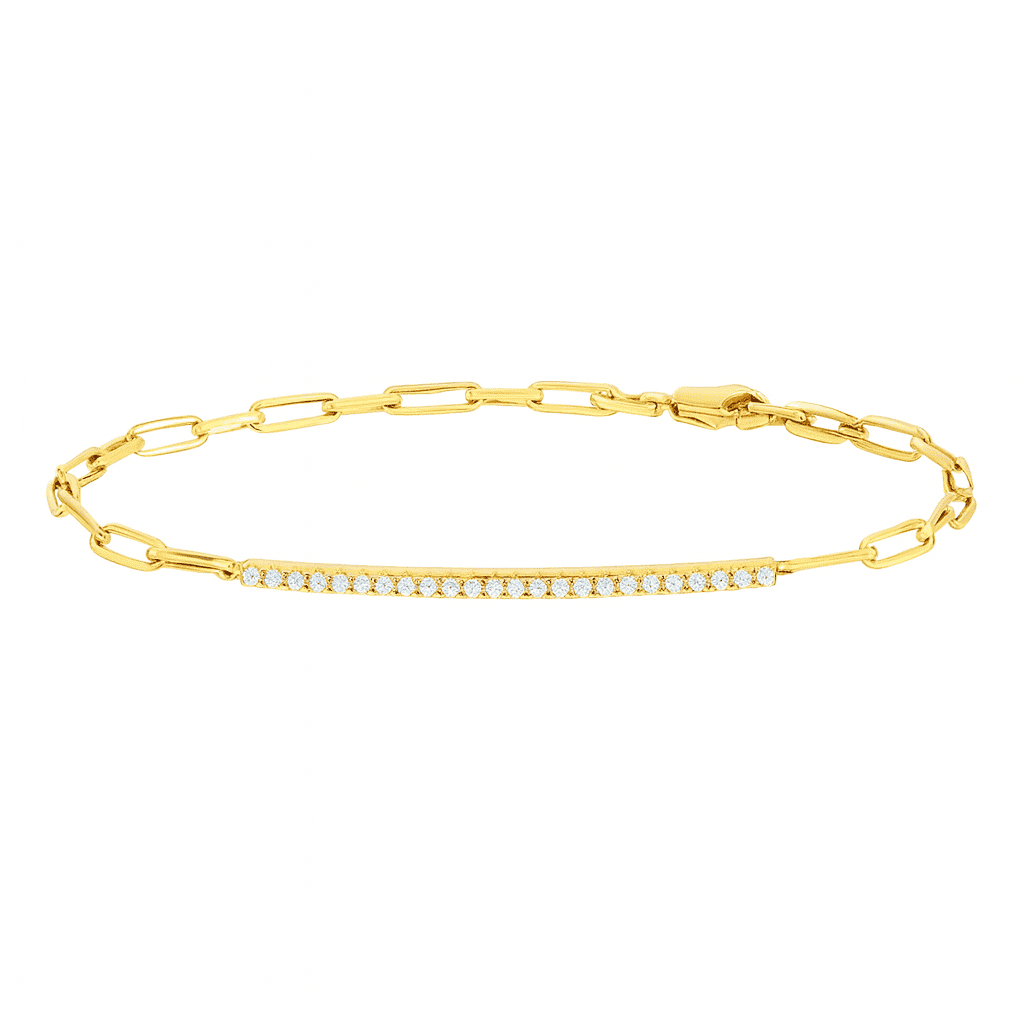 14K Yellow Gold Diamond Bracelet, 0.27ct
