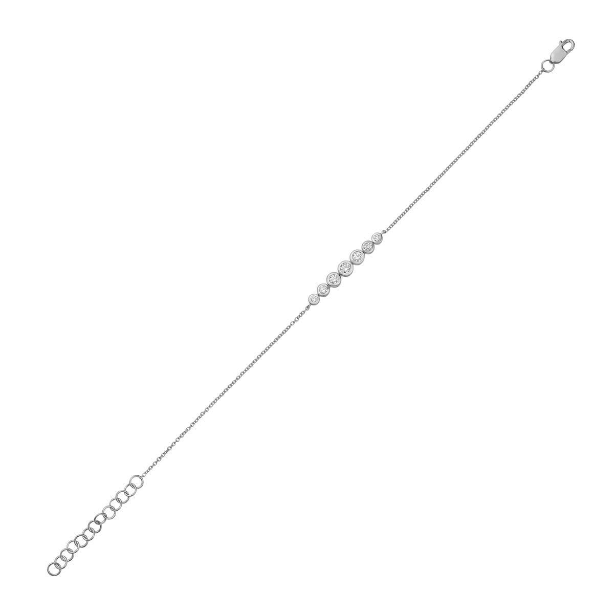 14K White Gold Diamond Bracelet, 0.34ct