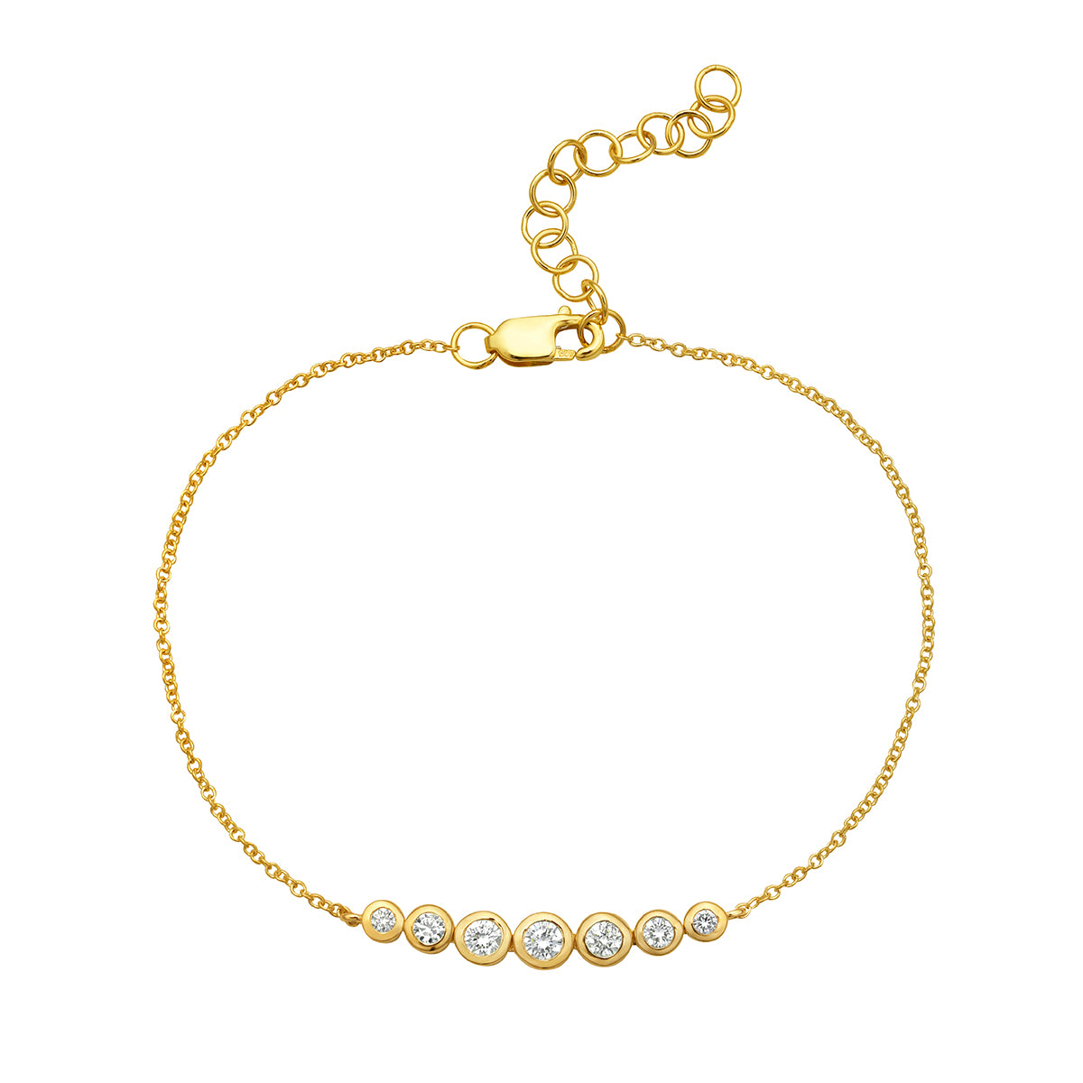 Bracelet 14KY/4.2G 7RD-0.34CT