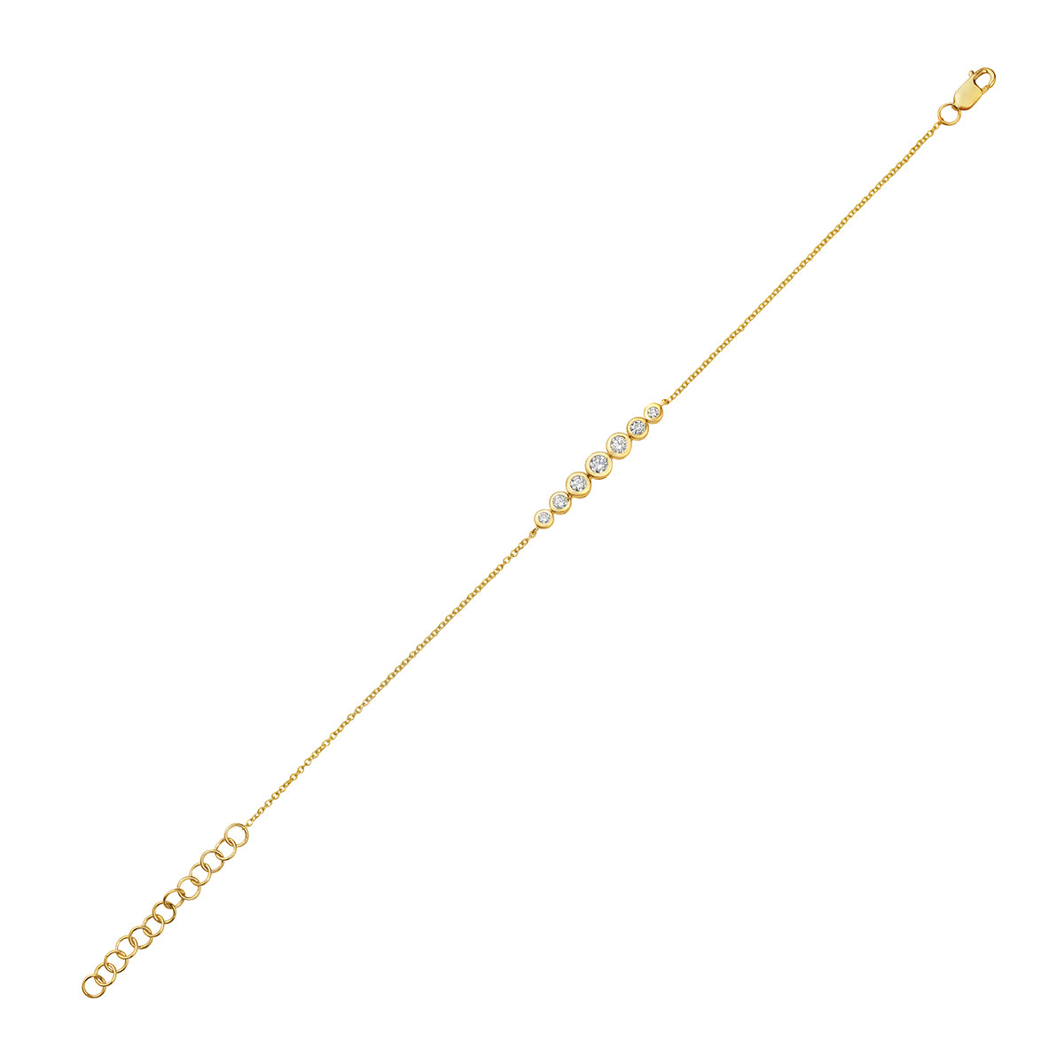 Bracelet 14KY/4.2G 7RD-0.34CT