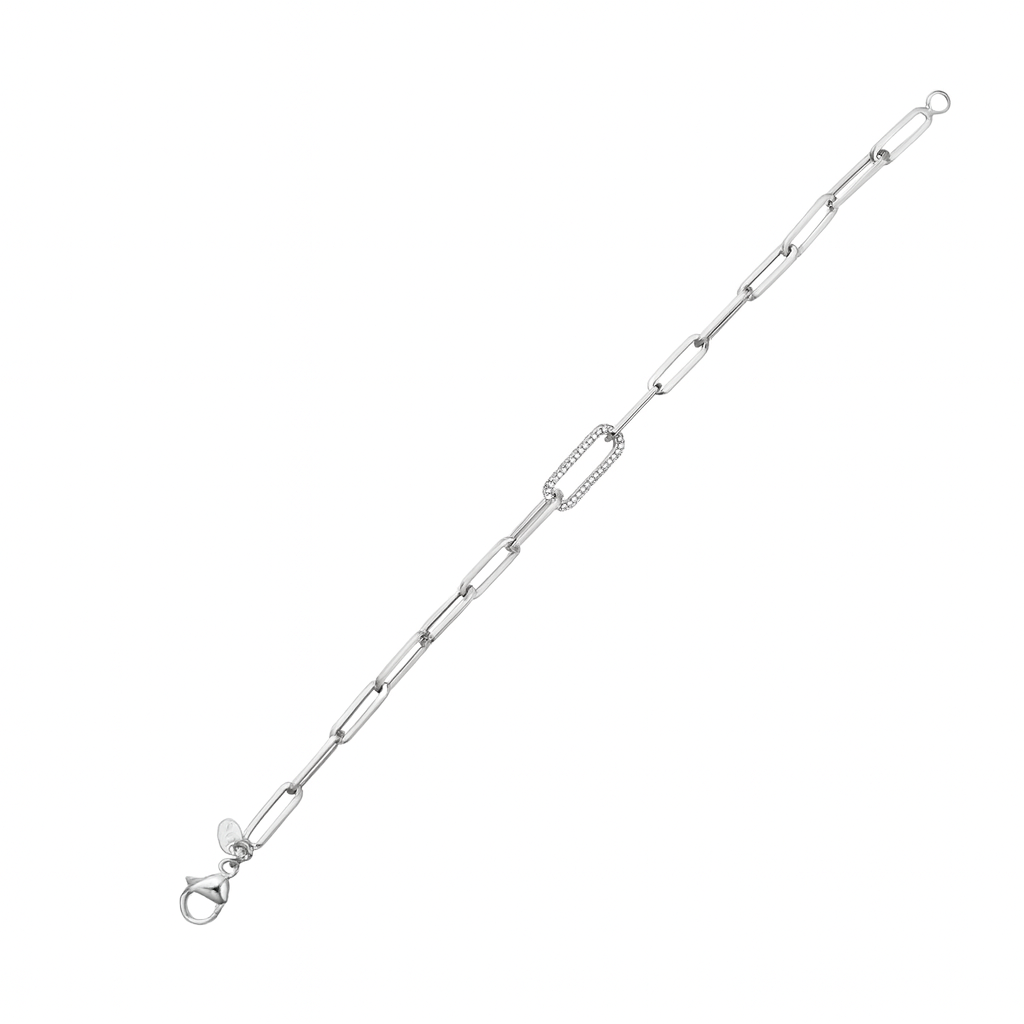 AB154873 - Bracelet 14KW/4.2G 108RD-0.36CT