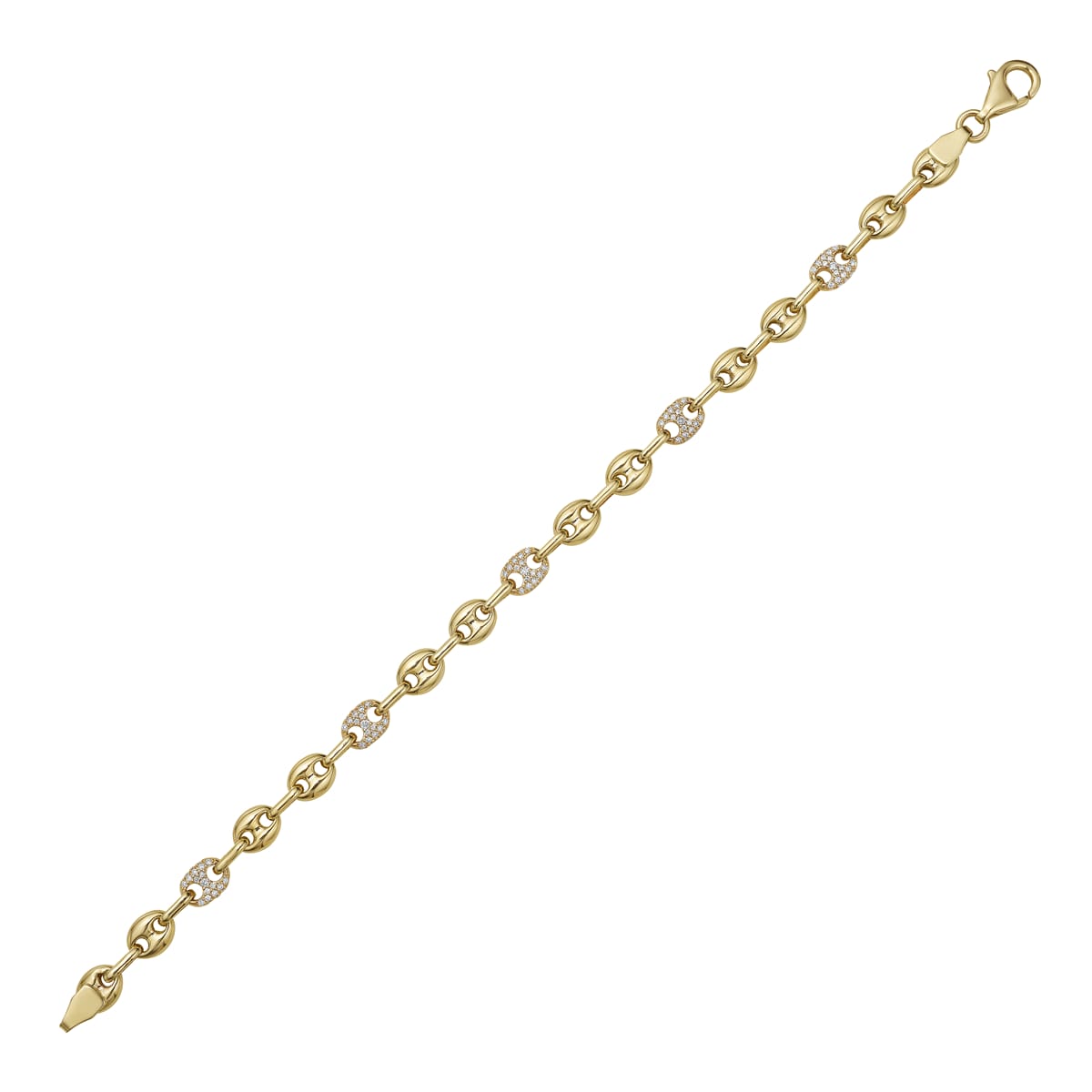 14K Yellow Gold Diamond Bracelet, 0.57ct
