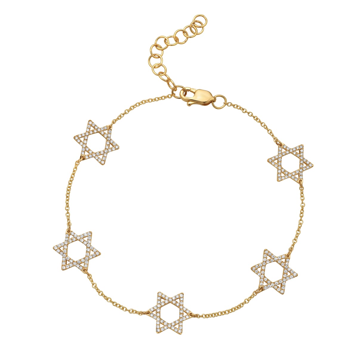 14K Yellow Gold Diamond Bracelet, 0.42ct