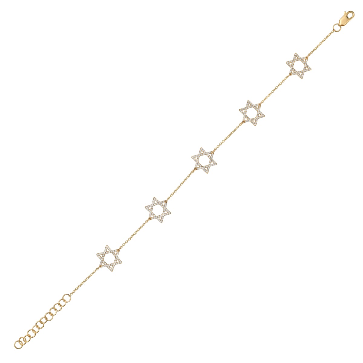14K Yellow Gold Diamond Bracelet, 0.42ct