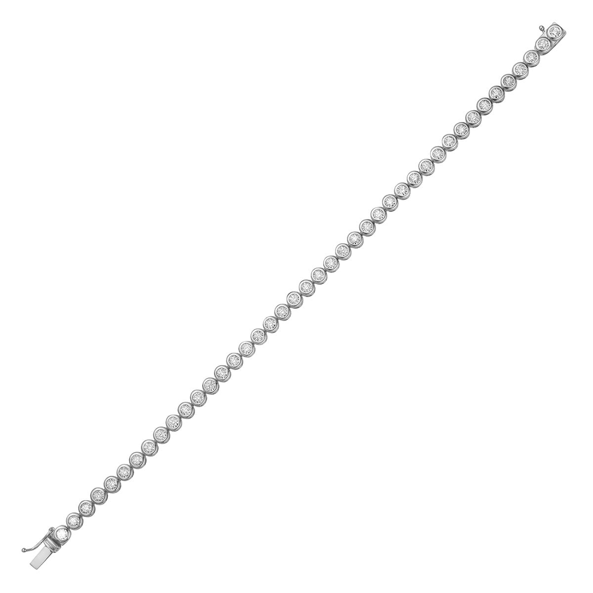14K White Gold Diamond Bracelet, 0.93ct