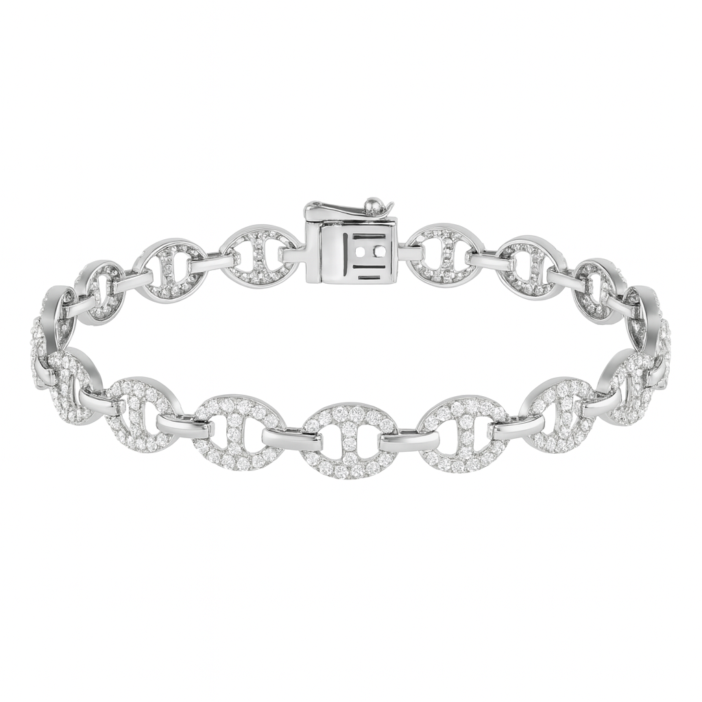 14K White Gold Diamond Bracelet, 1.65ct