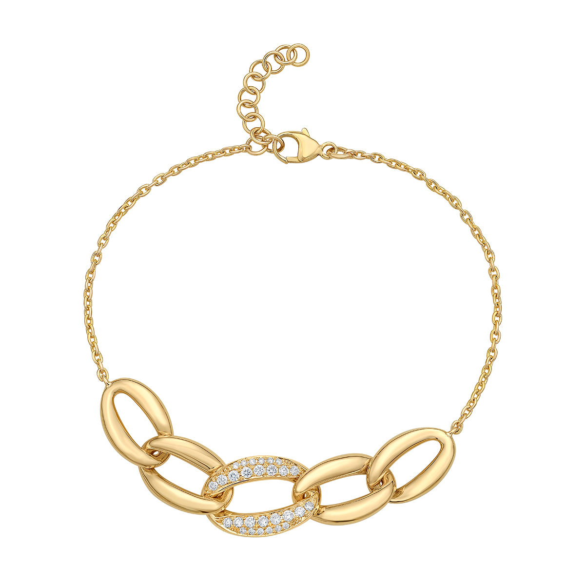 AB156872Y - Bracelet 14KY/6.0G 28RD-0.24CT