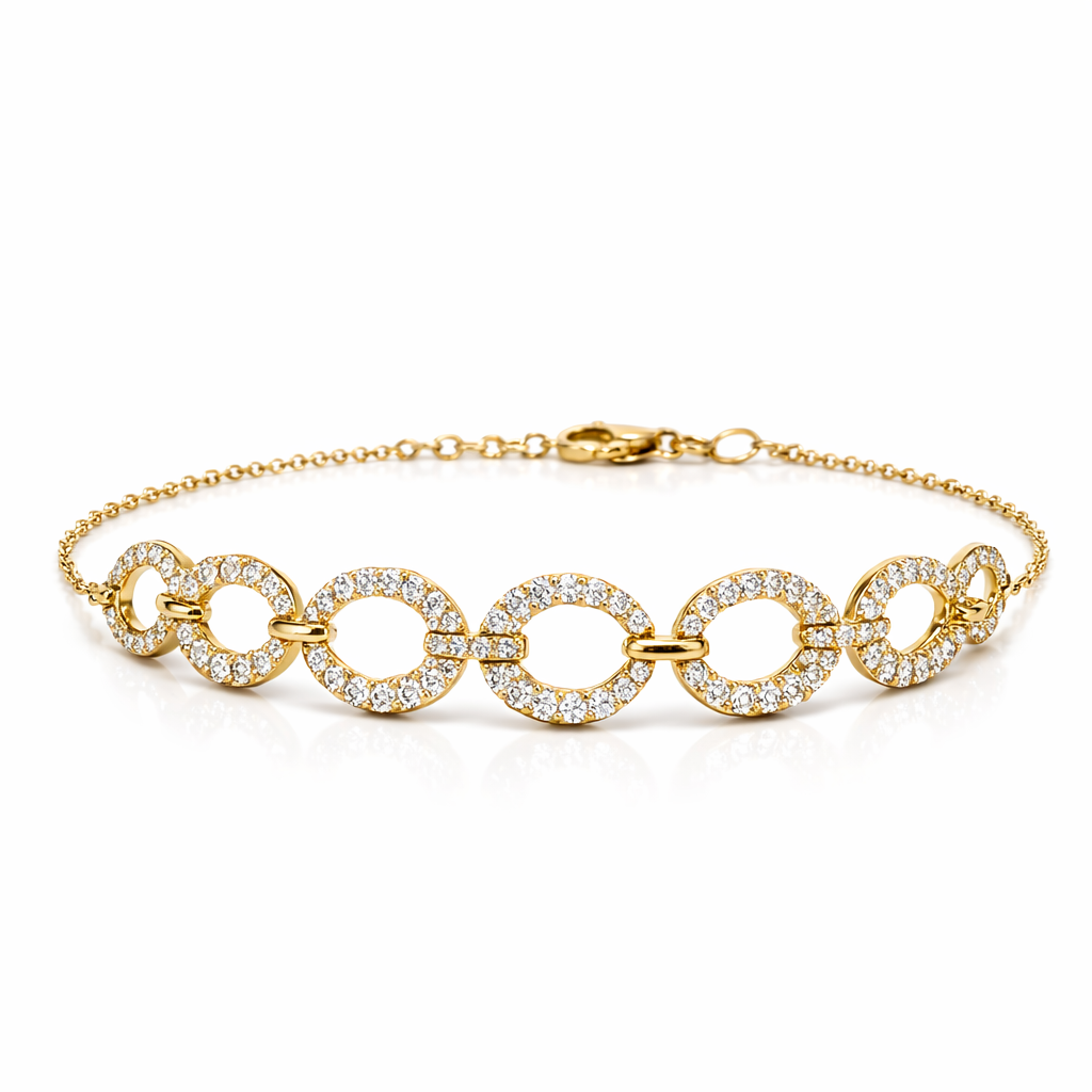 AB156948Y - Bracelet 14KY/4.3G 224RD-0.90CT