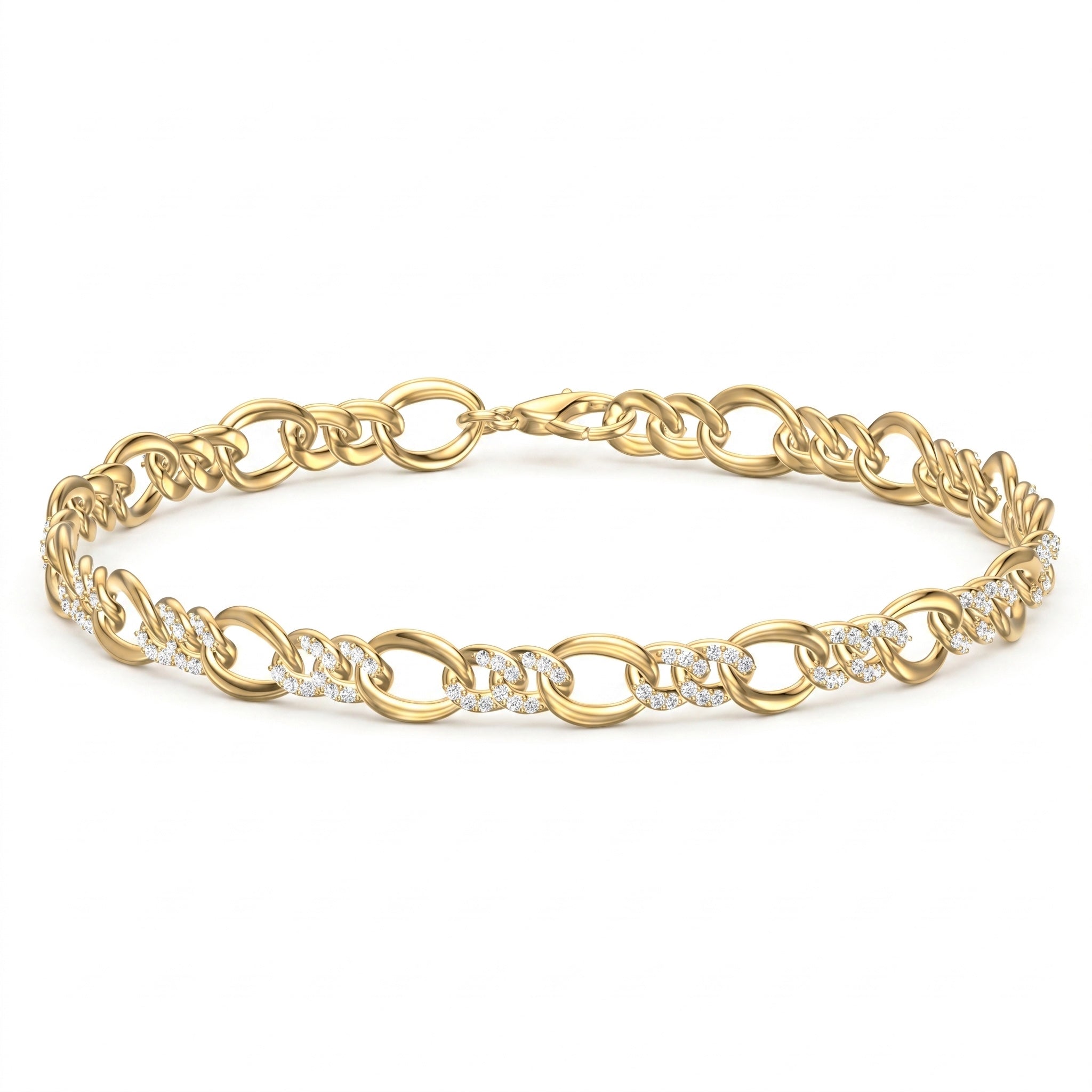 AB156959Y - Bracelet 14KY/5.7G 192RD-0.66CT