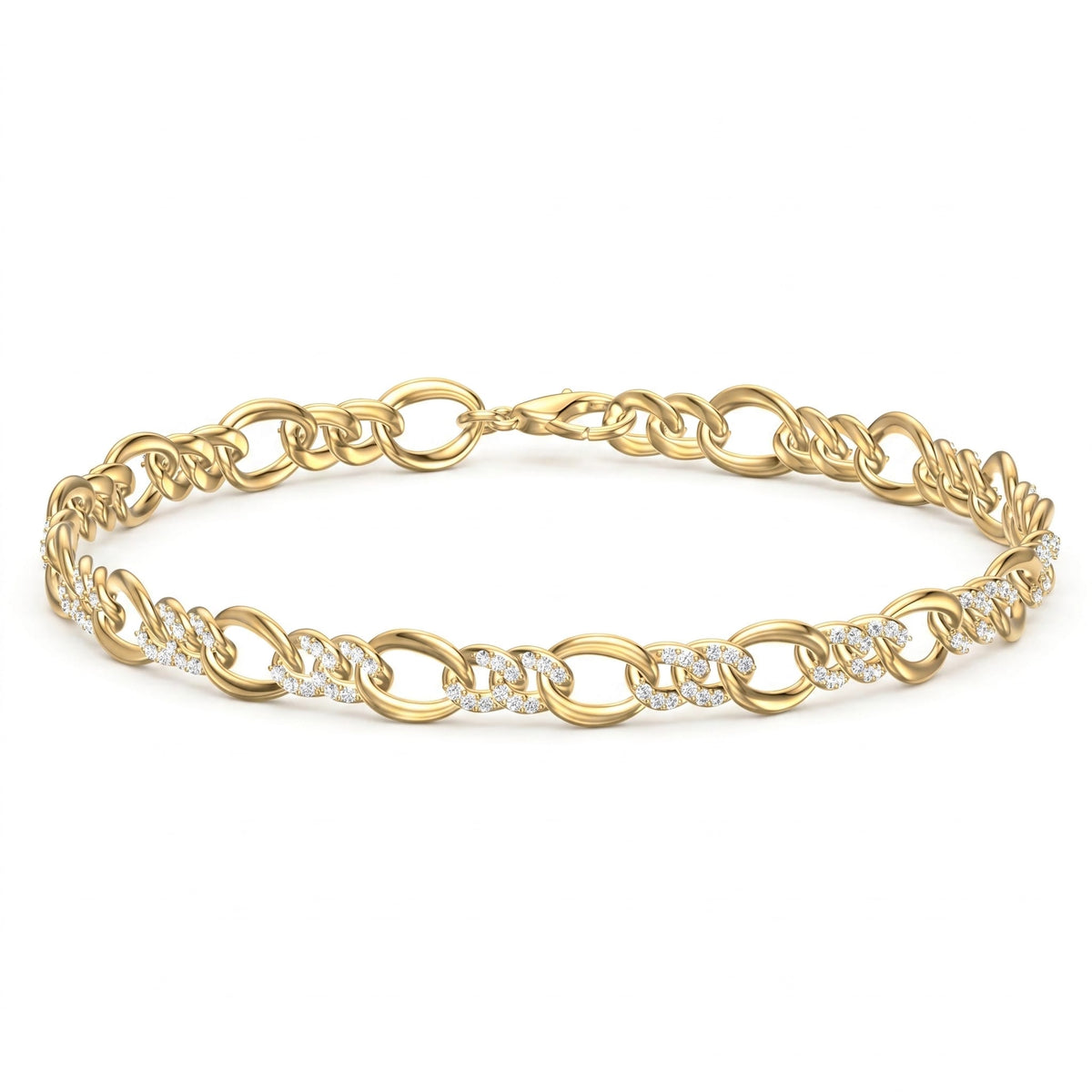 AB156959Y - Bracelet 14KY/5.7G 192RD-0.66CT