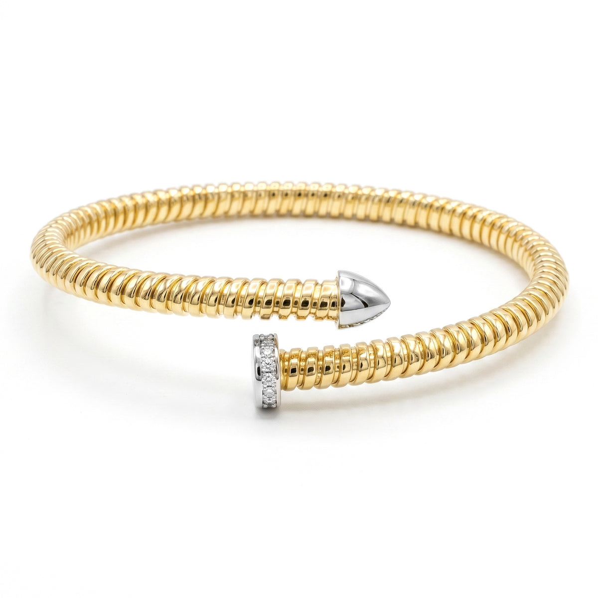 AB157077Y - Bracelet 14KW/10G 11RD-0.05CT