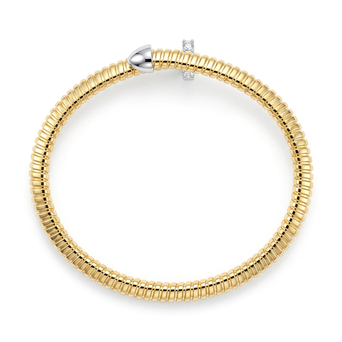 AB157077Y - Bracelet 14KW/10G 11RD-0.05CT