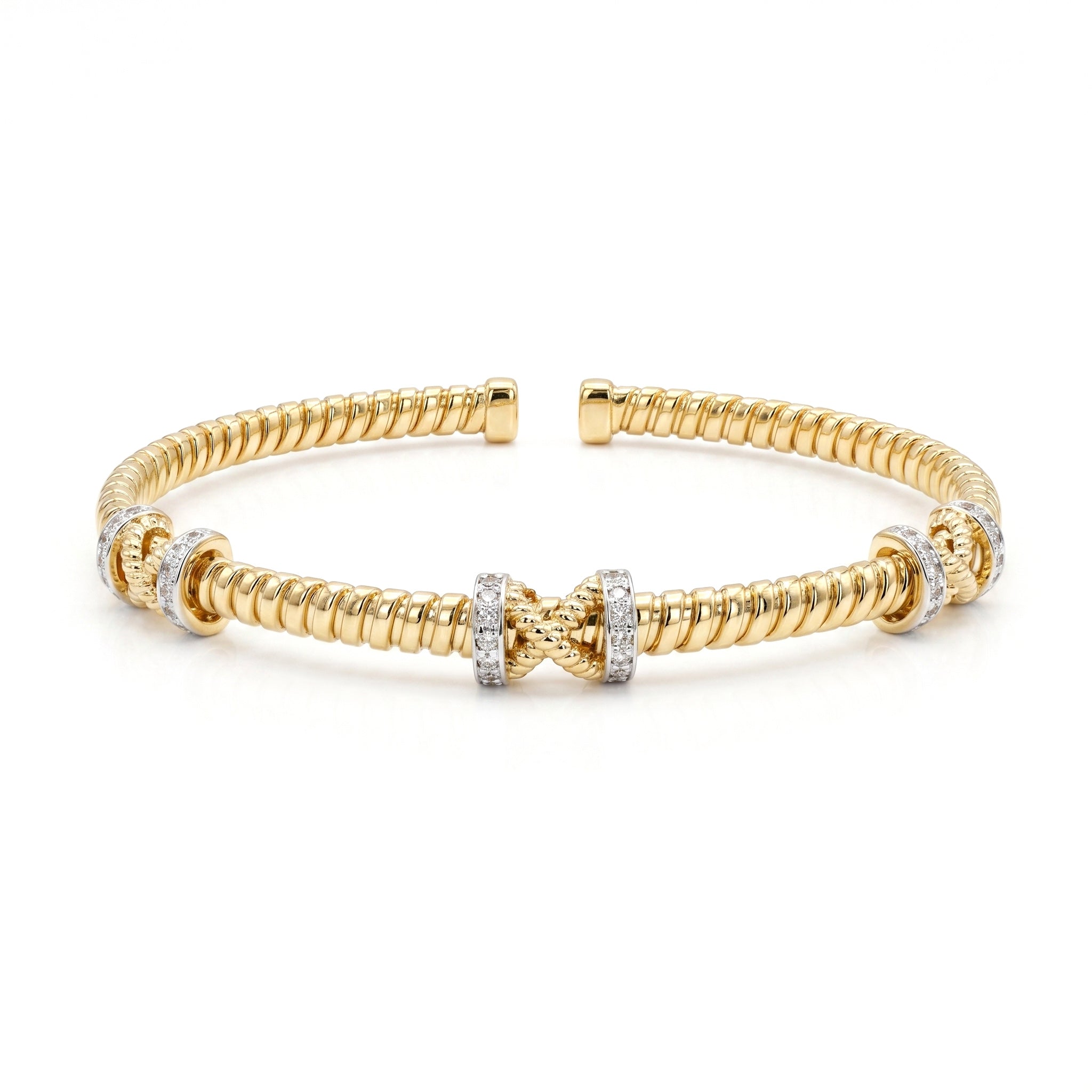 AB157078Y - Bracelet 14KY/8.8G 42RD-0.21CT
