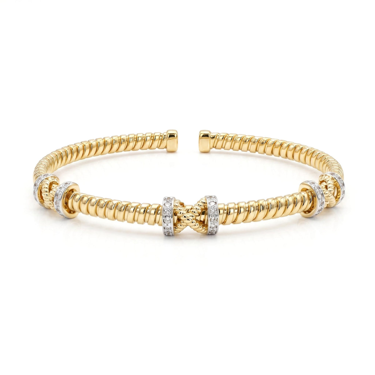 AB157078Y - Bracelet 14KY/8.8G 42RD-0.21CT