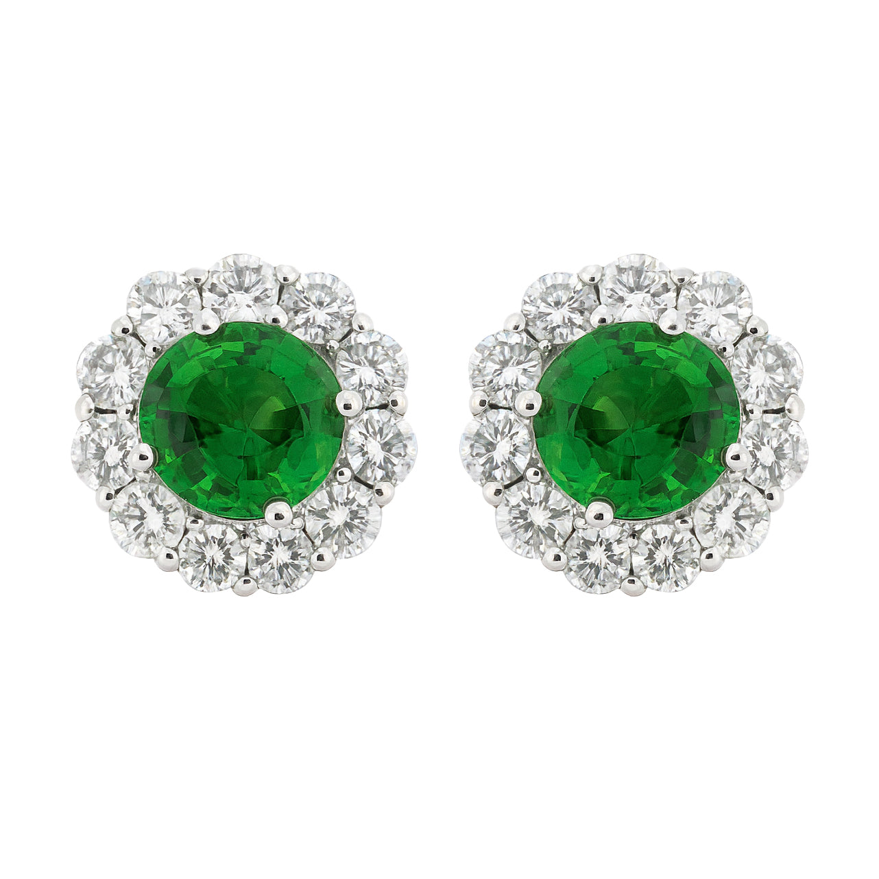 ACE153624-TS - Earrings 14KW/1.7G 2TSAV-1.04CT 20RD-0.81CT