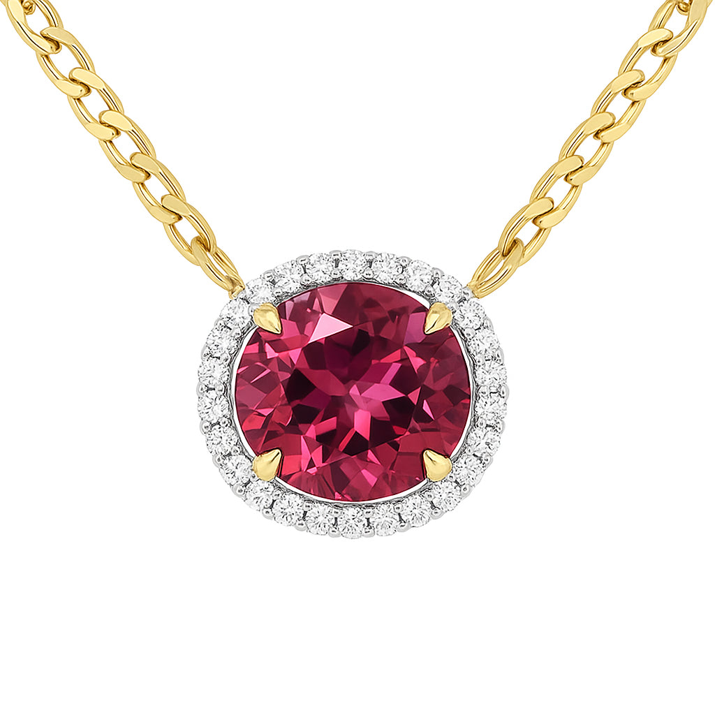 ACP156577Y-PT - Pendant 14KWY/2.2G 1P.TOUR-2.8CT 20RD-0.43CT