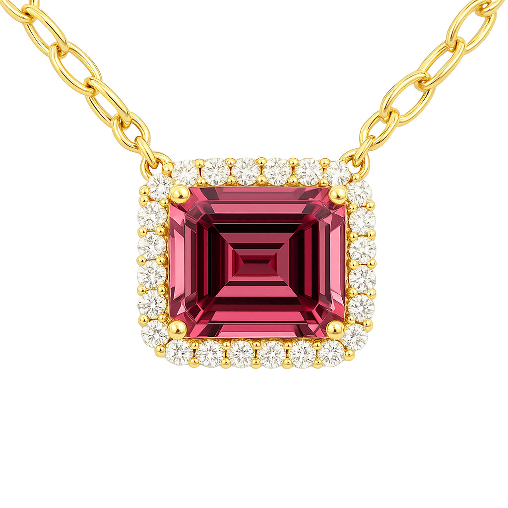 ACP156579Y-PT - Pendant 14KY/1.9G 1P.TOUR-6.07CT 26RD-0.52CT