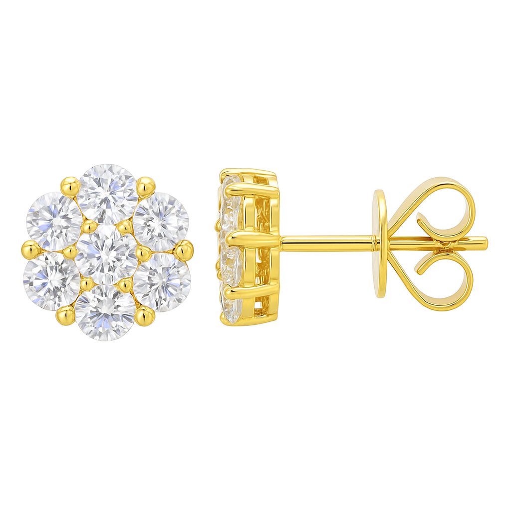 14K Yellow Gold Naomi Stud Earrings - Small