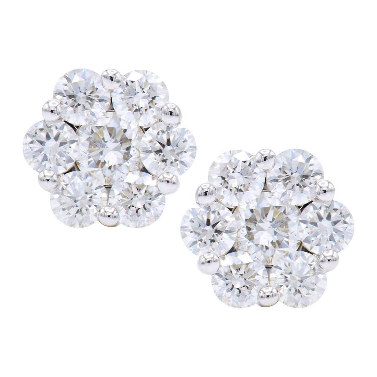 14K White Gold Naomi Stud Earrings - Large, 1.04ct