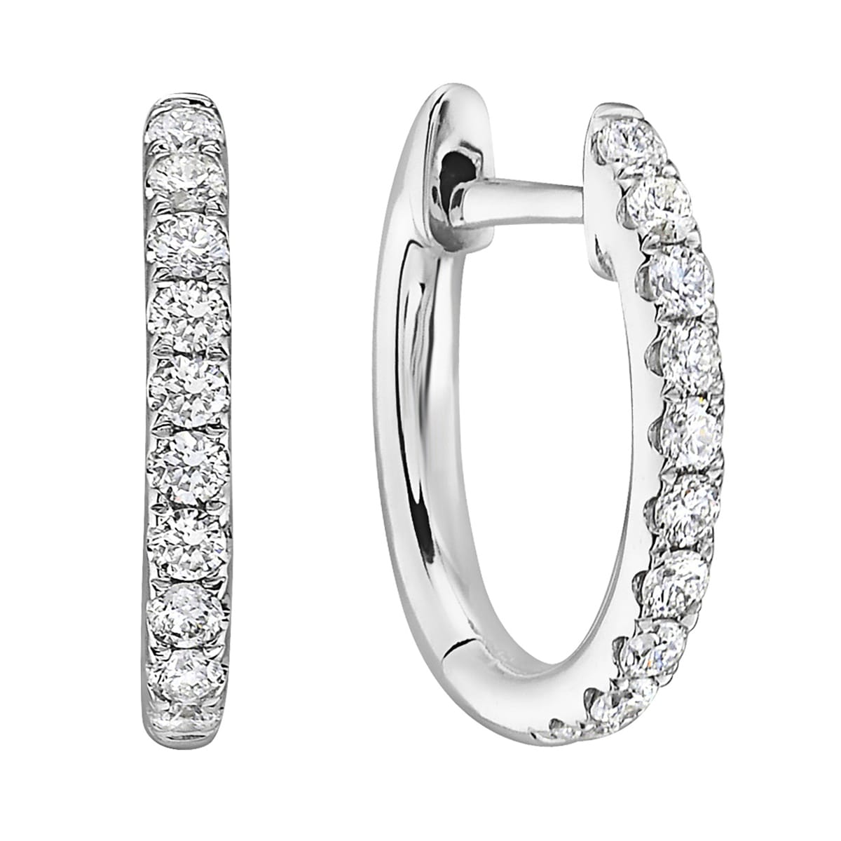 14K White Gold Kayla Hoop, 0.2ct