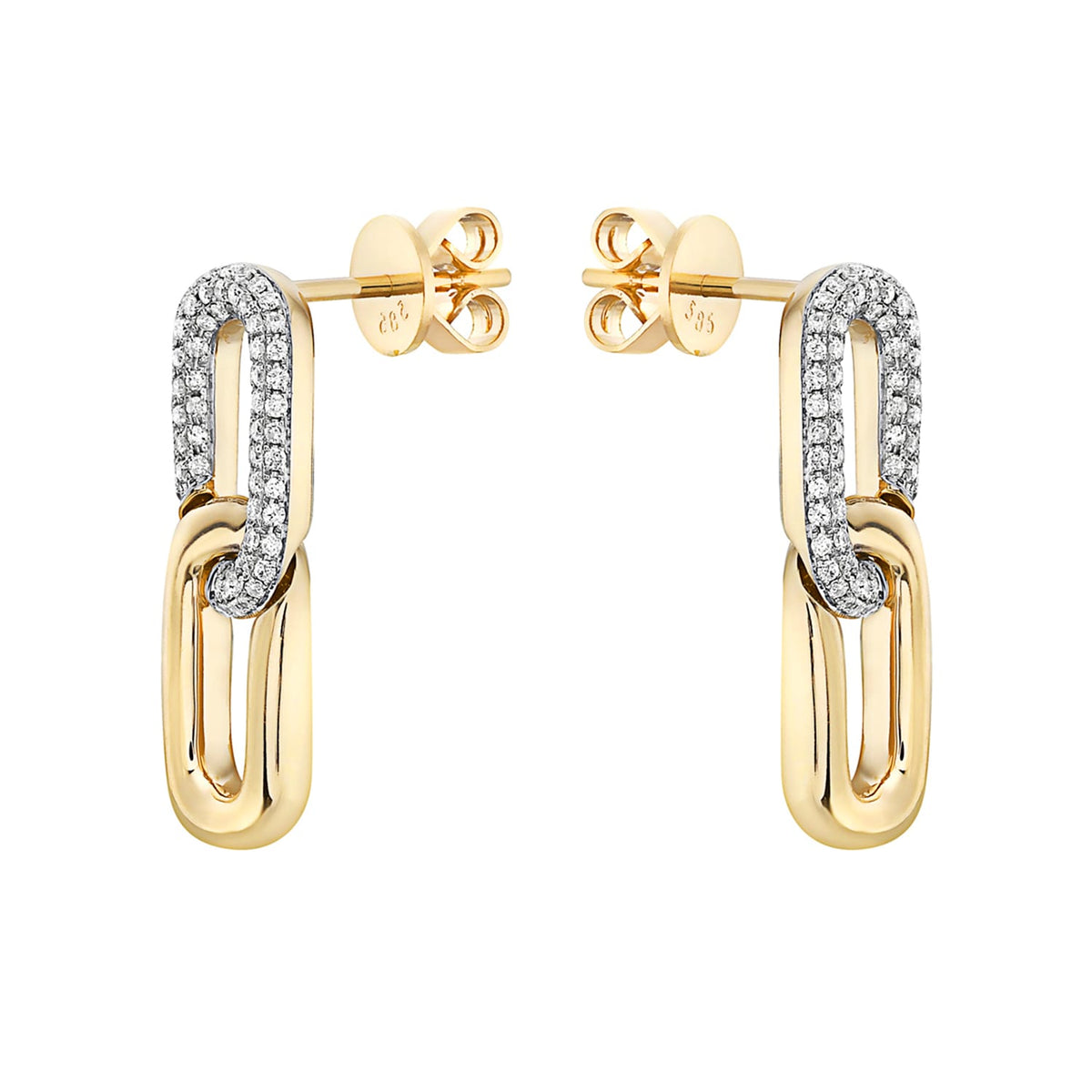 14K Yellow Gold Hug Earring, 0.46ct