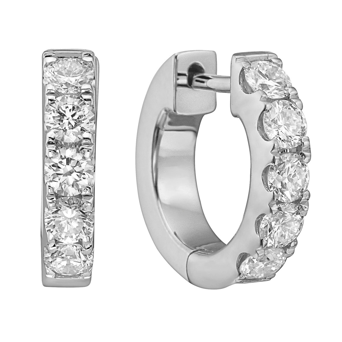 18K White Gold Diamond Earrings, 0.57ct