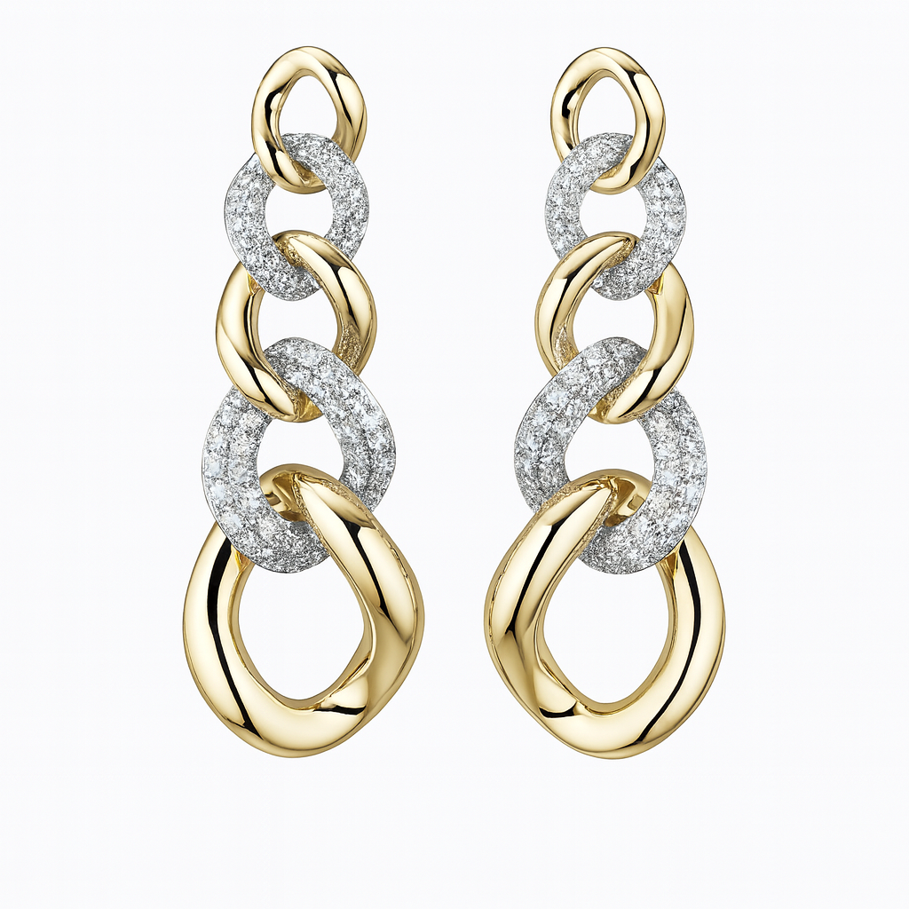 AE155367 - Earrings 14KWY/5.7G 120RD-0.59CT