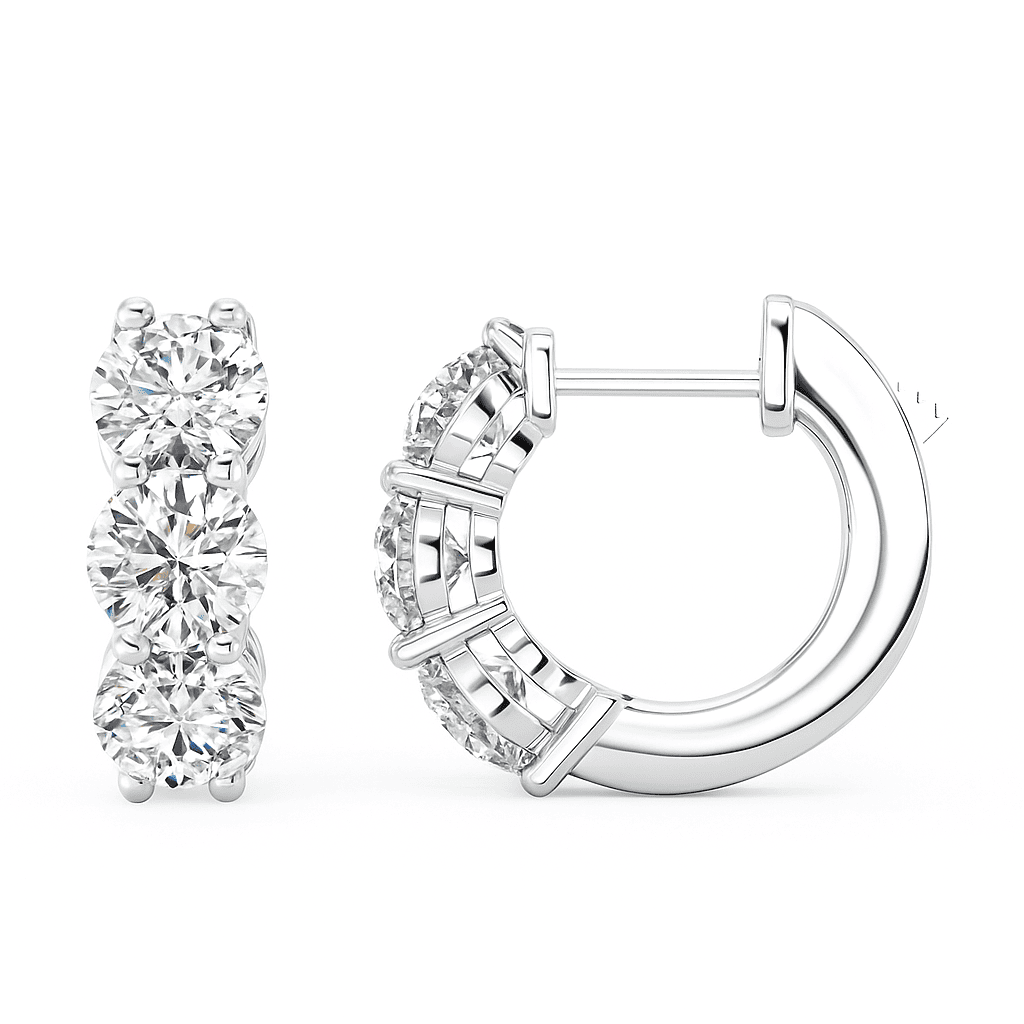 AE155559B - Earrings 14KW 6RD 1.5CT
