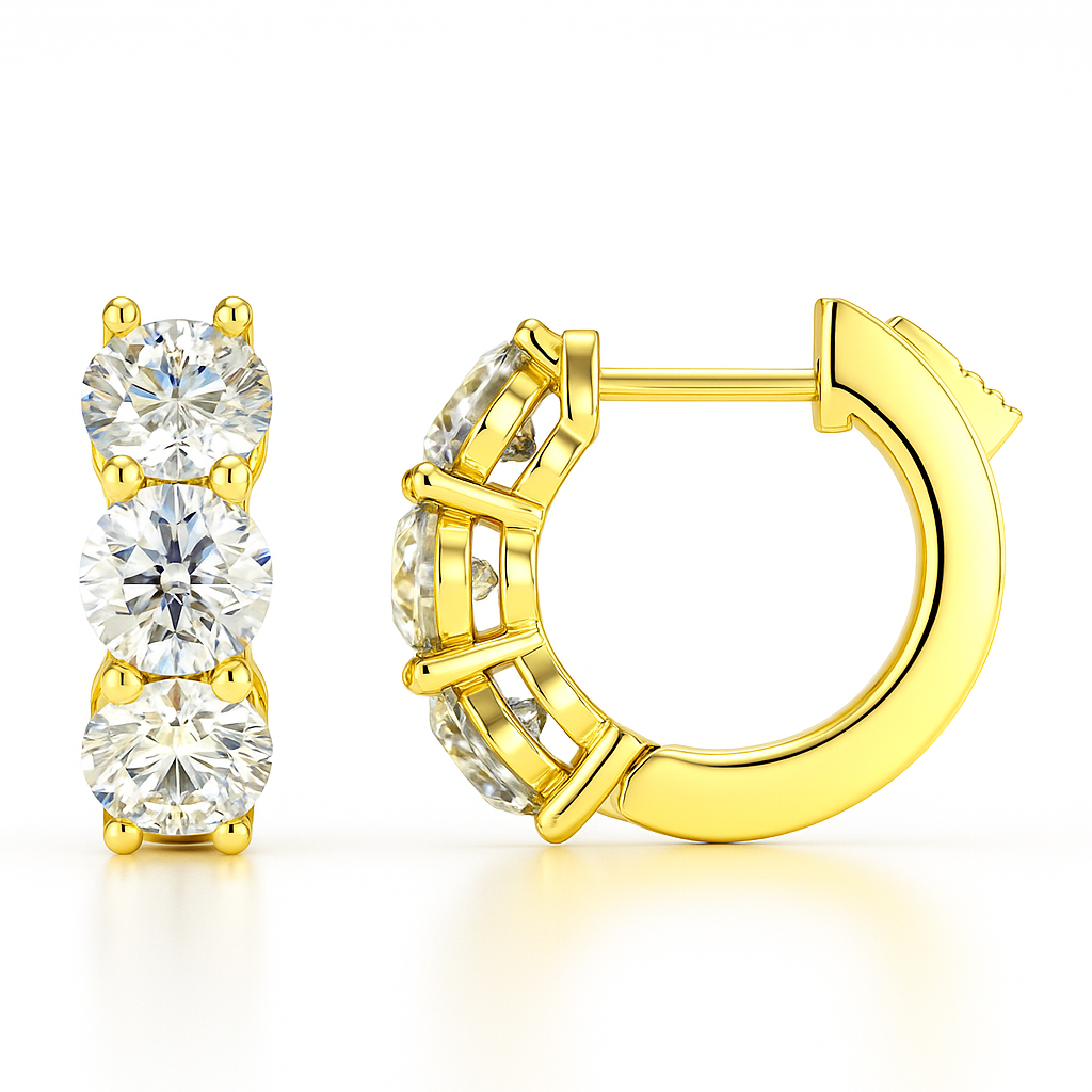 AE155559CY - Earrings 14KY 6RD 2.0CT