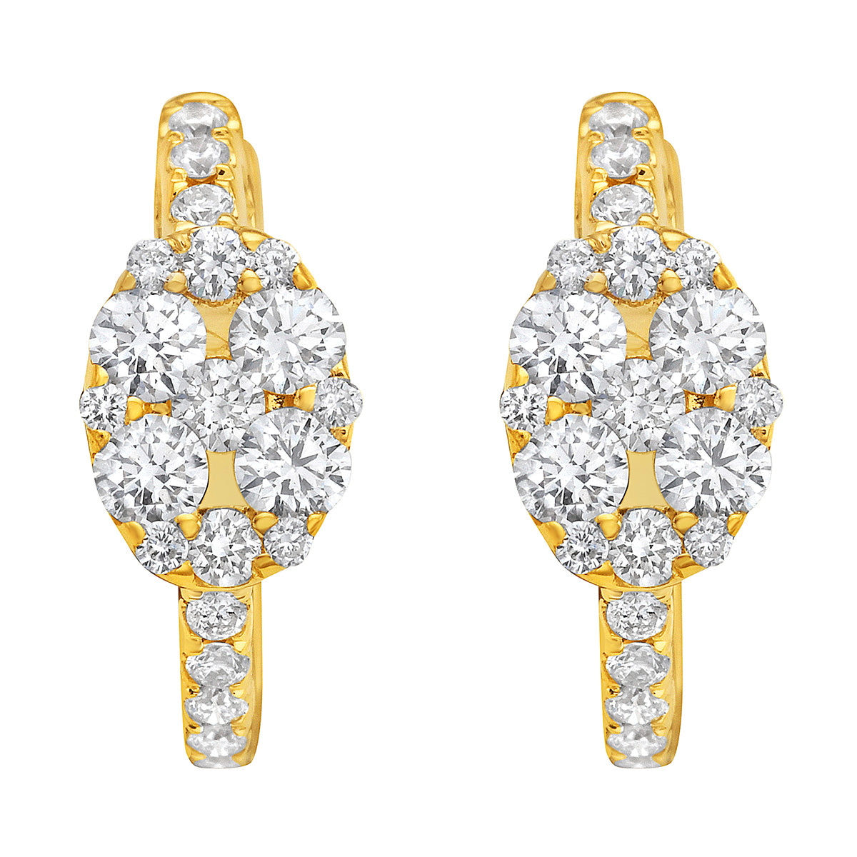 AE155619Y - Earrings 14KY/2.3G 44RD-0.62CT