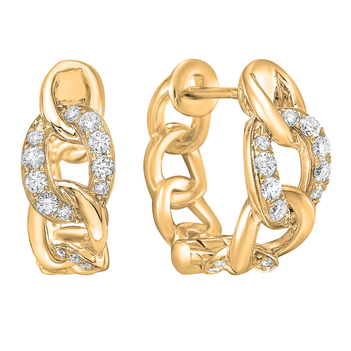 AE155621Y - Earrings 14KY/4.1G 38RD-0.24CT