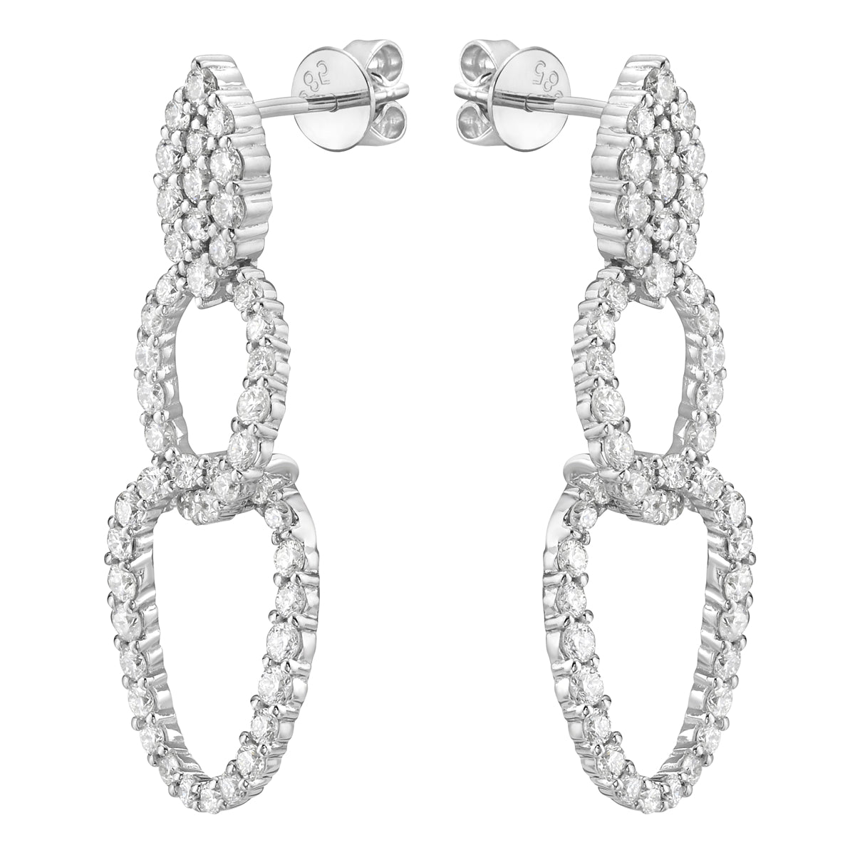 AE155622 - Earrings 14KW/3.7G 100RD-1.57CT