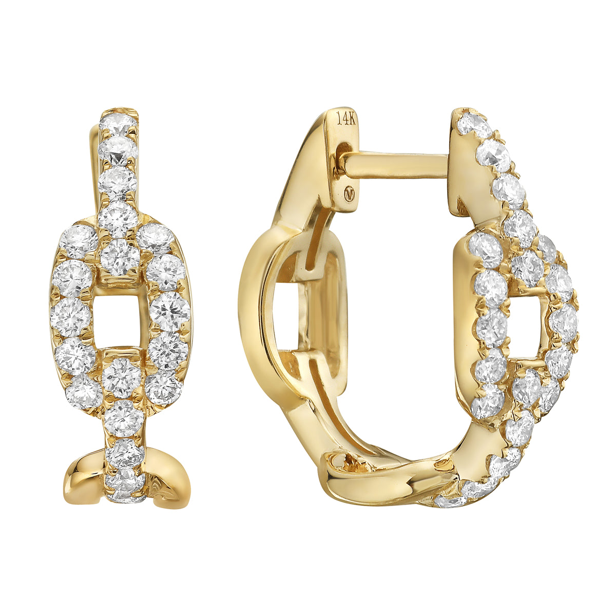 AE155631Y - Earrings 14KY/2.6G 40RD-0.43CT