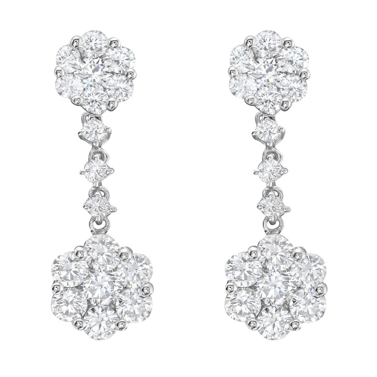 AE155703 - Earrings 14KW/2.4G 16RD-0.63CT 18RD-1.03CT